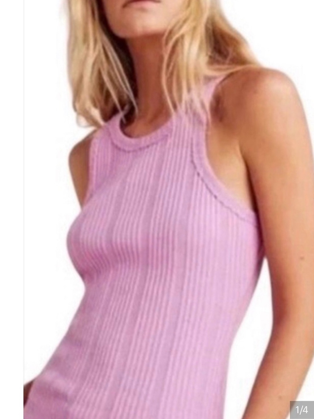 PILCRO Anthropologie Chic Pink Sleeveless Tank Top